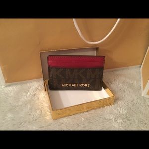 Saffiano leather card holder